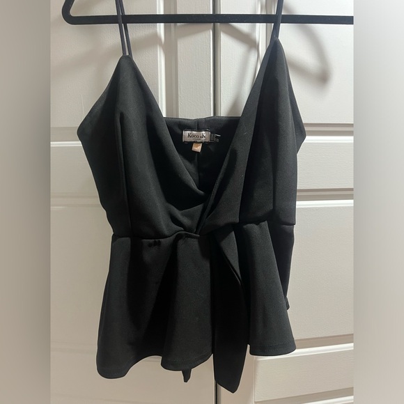 Koko & K peplum spaghetti strap top with bow detail - Picture 4 of 6